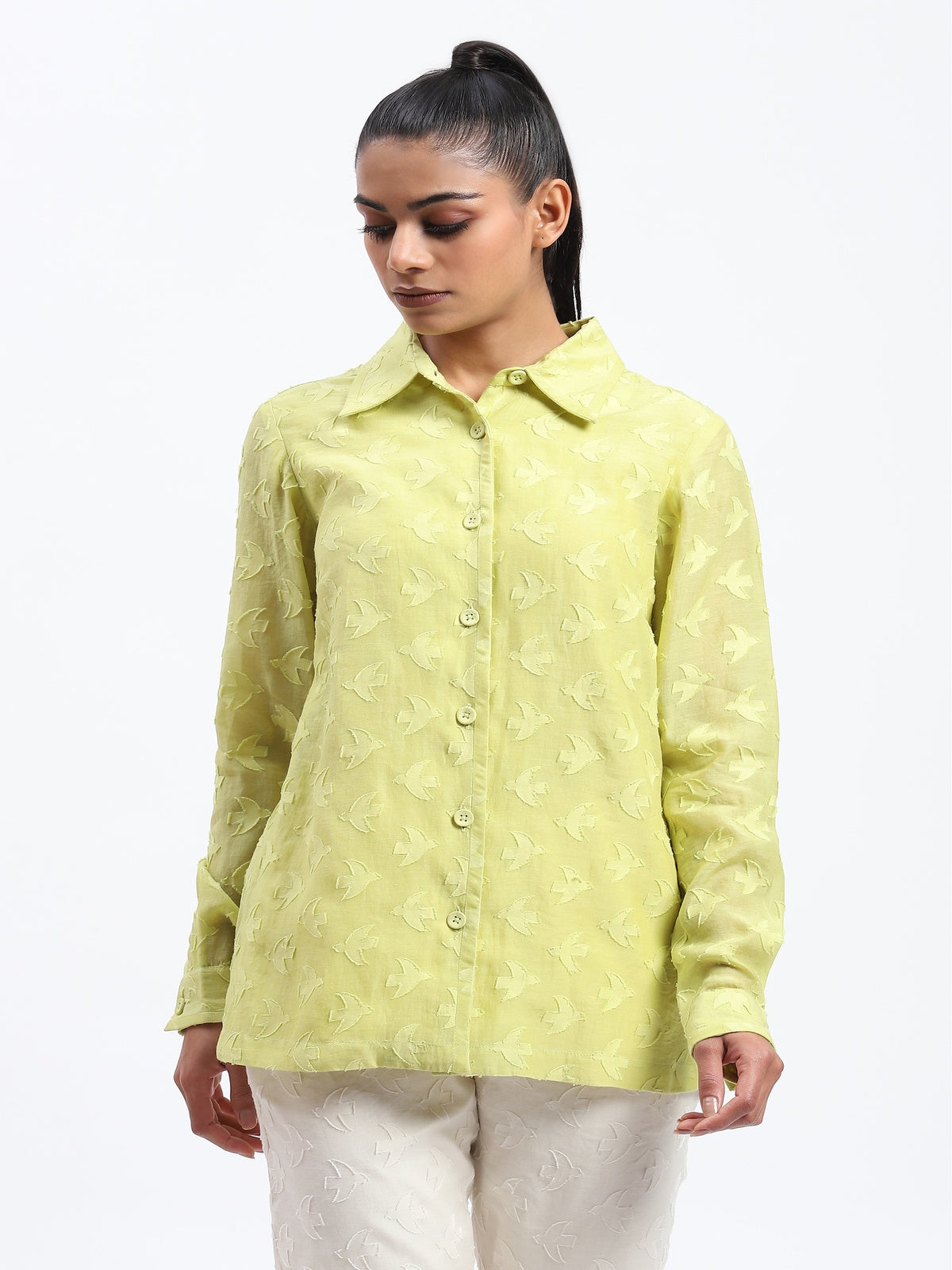 Bird Cutwork Shirt