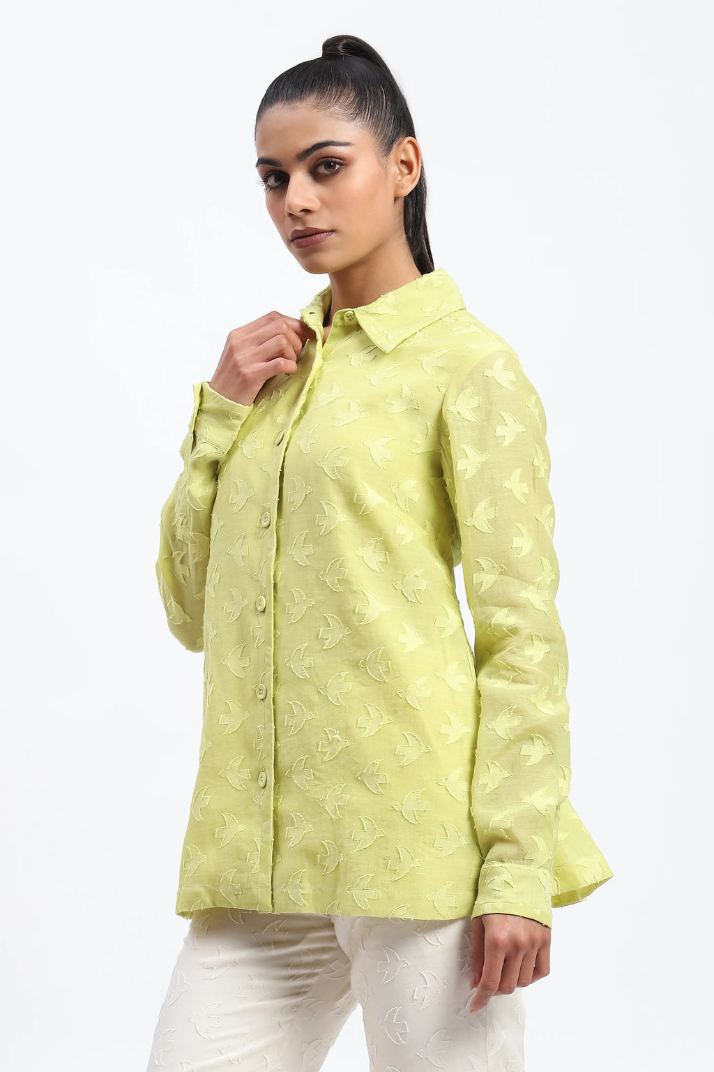 Bird Cutwork Shirt
