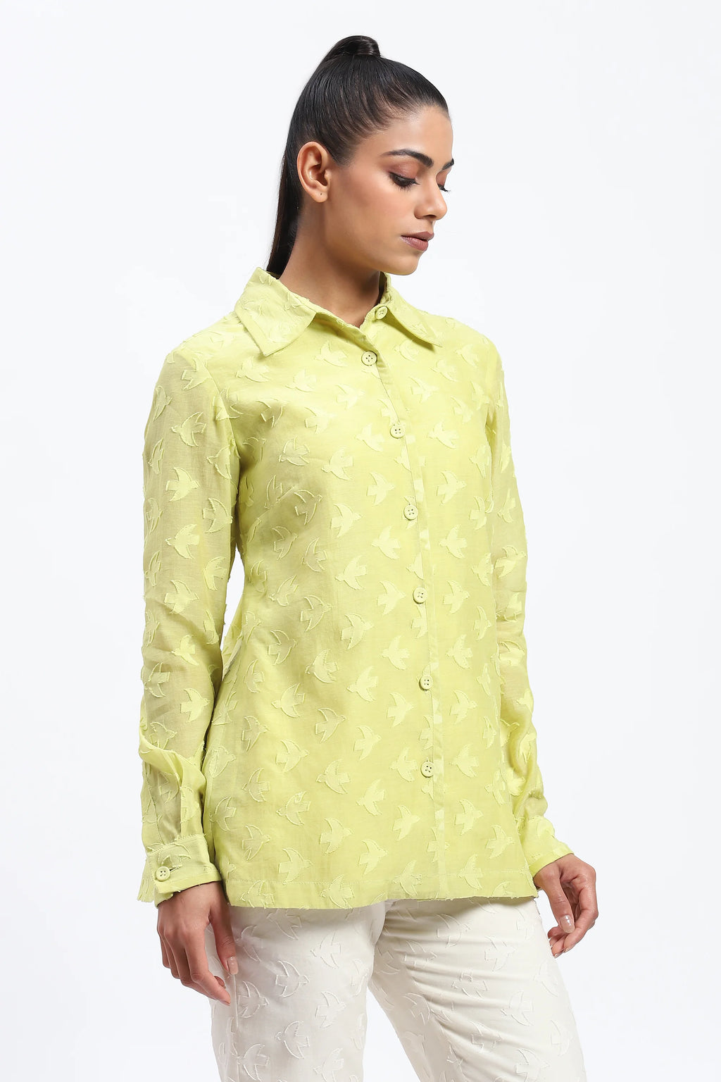 Bird Cutwork Shirt