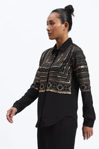 Tribal Zari Embroidery Shirt