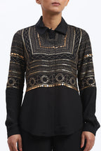 Tribal Zari Embroidery Shirt