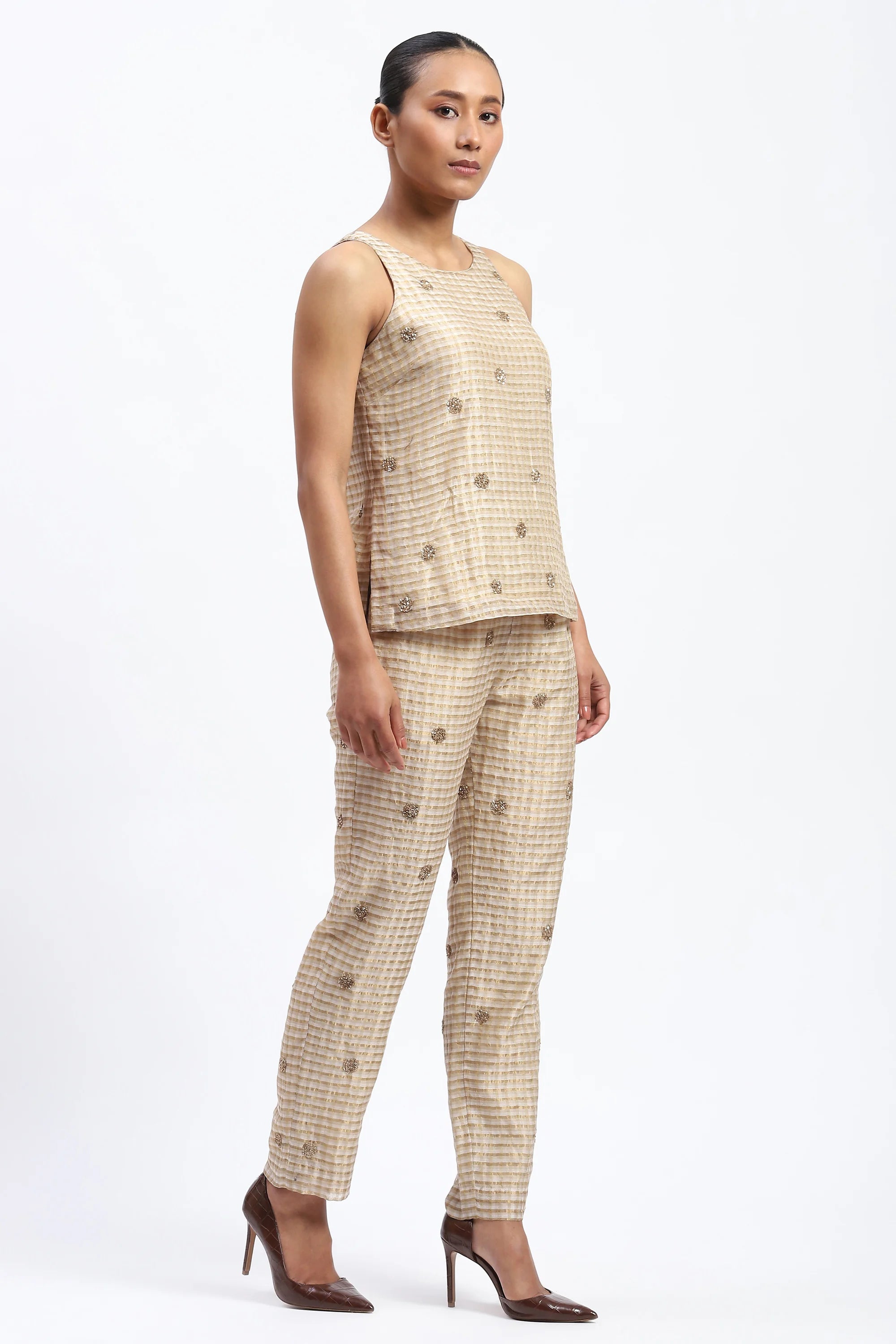 Gold Maheshwar Top