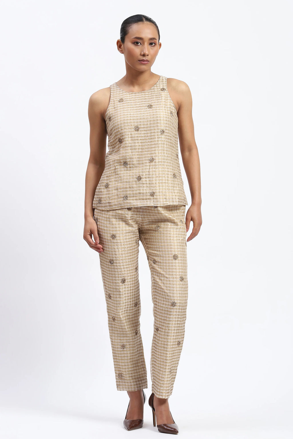 Gold Maheshwar Top