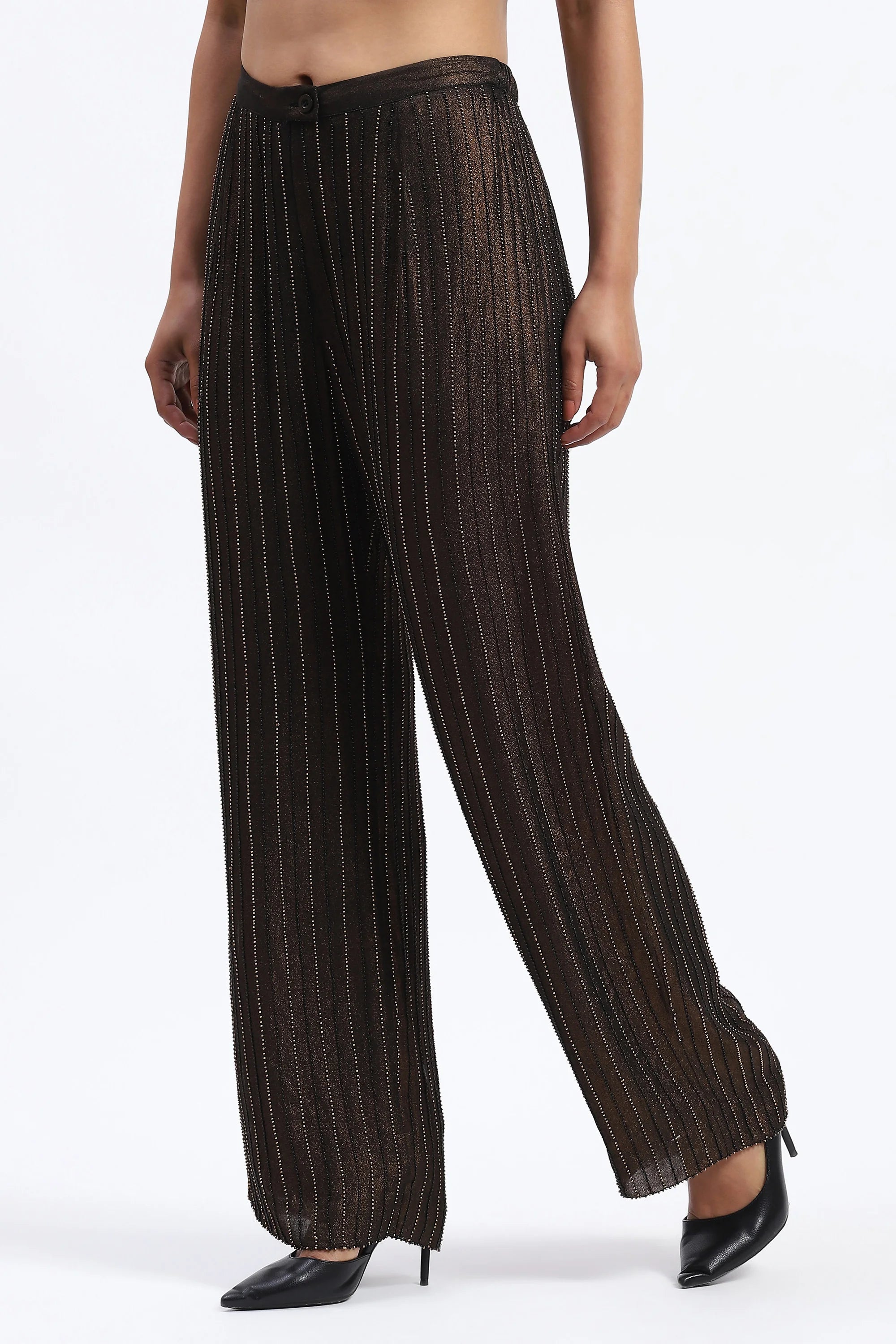 Gold Foil Beaded Trouser