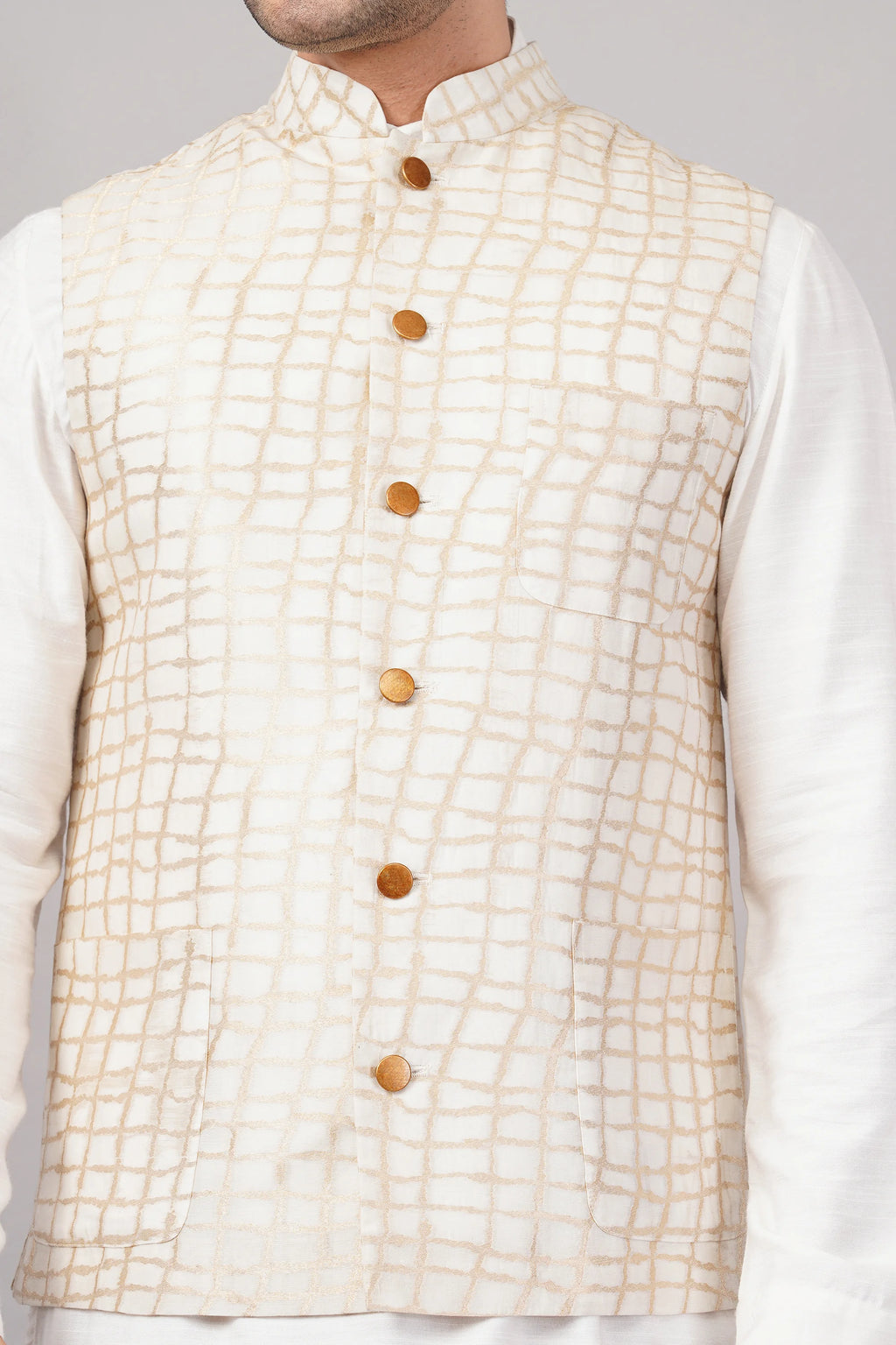 Lattice Brocade Bundi Ivory