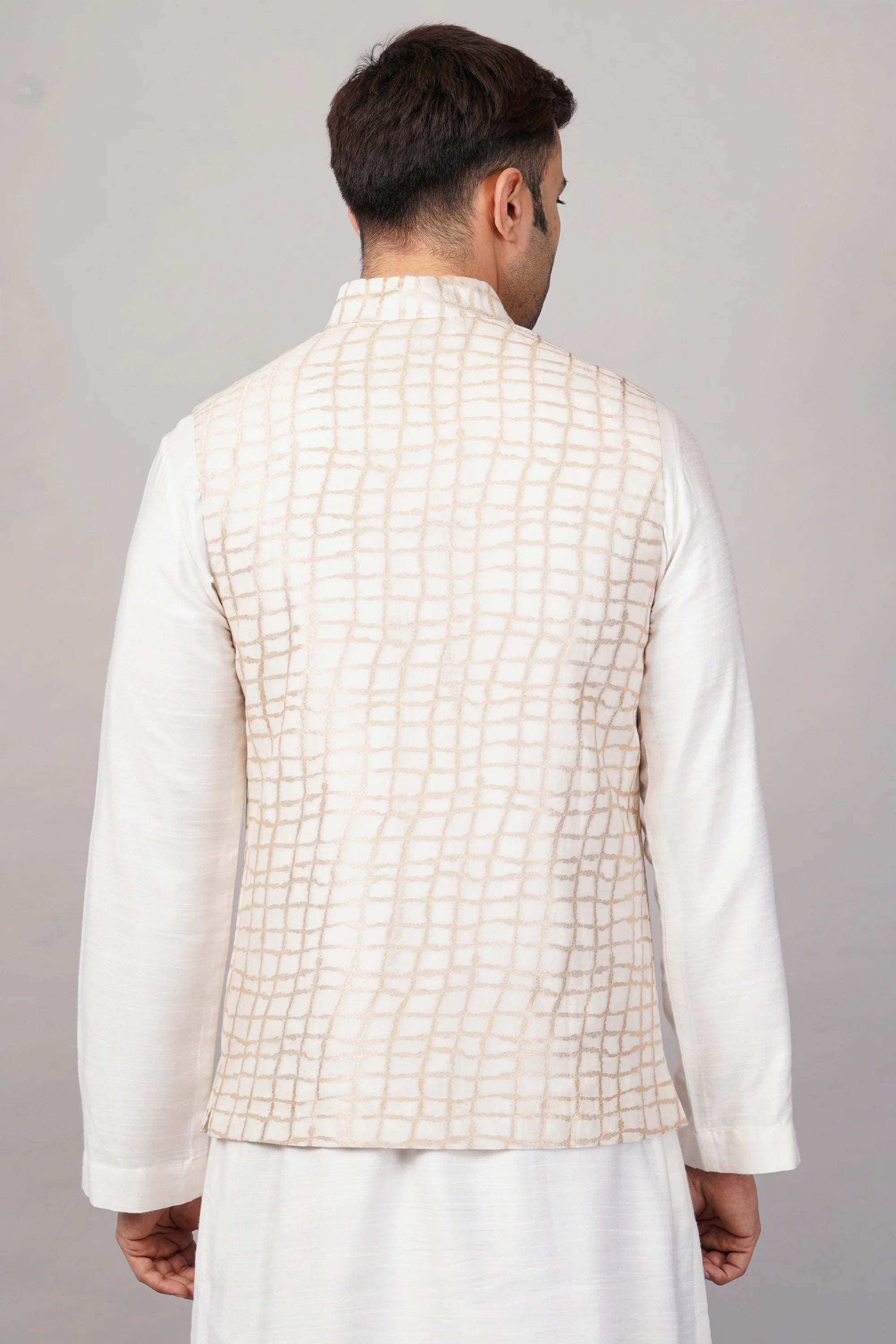 Lattice Brocade Bundi Ivory