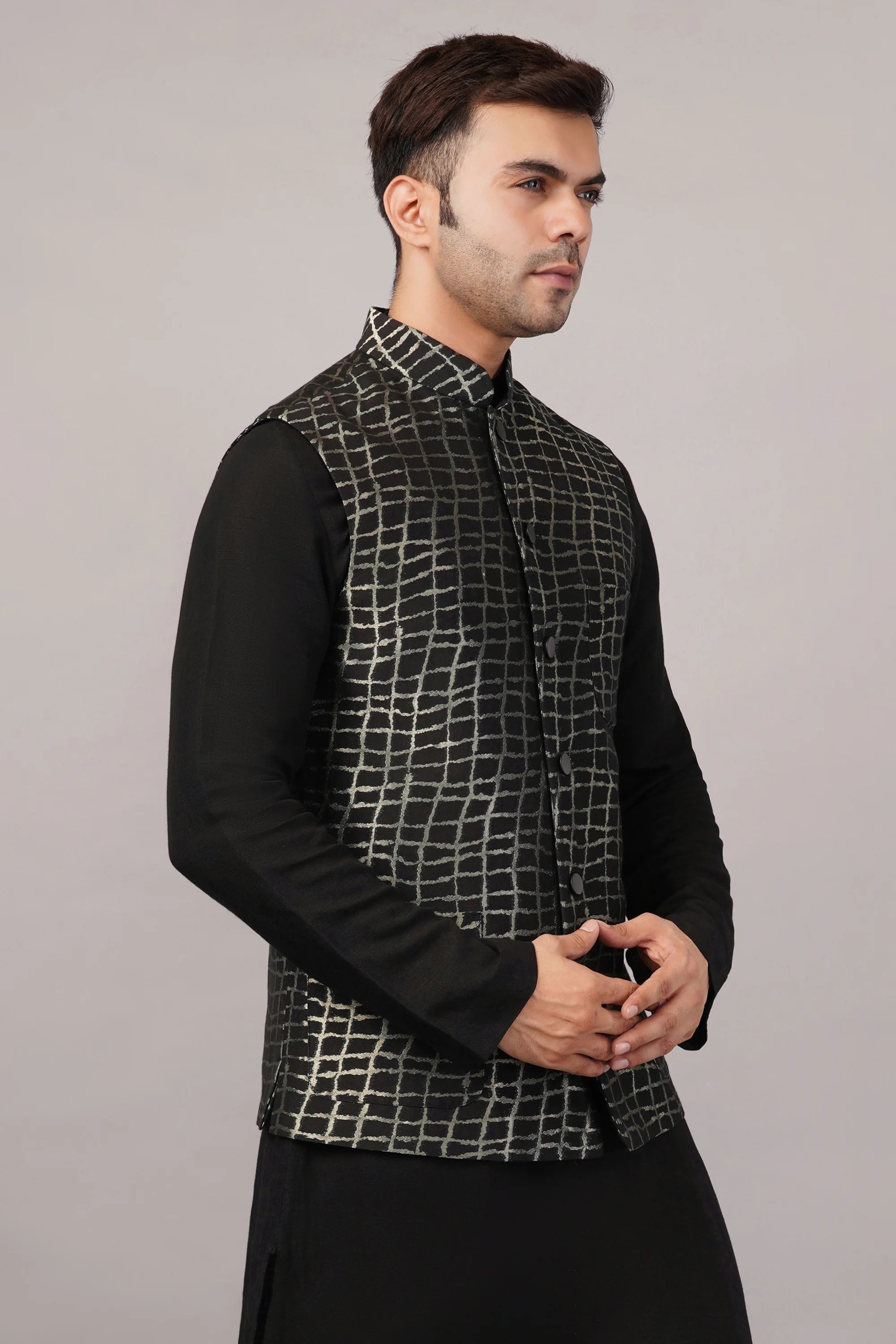 Lattice Brocade Bundi Navy