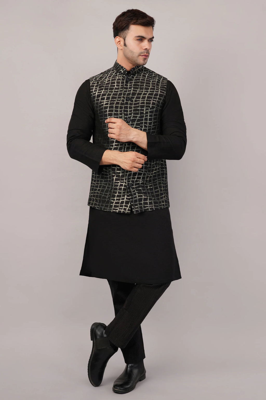 Lattice Brocade Bundi Navy