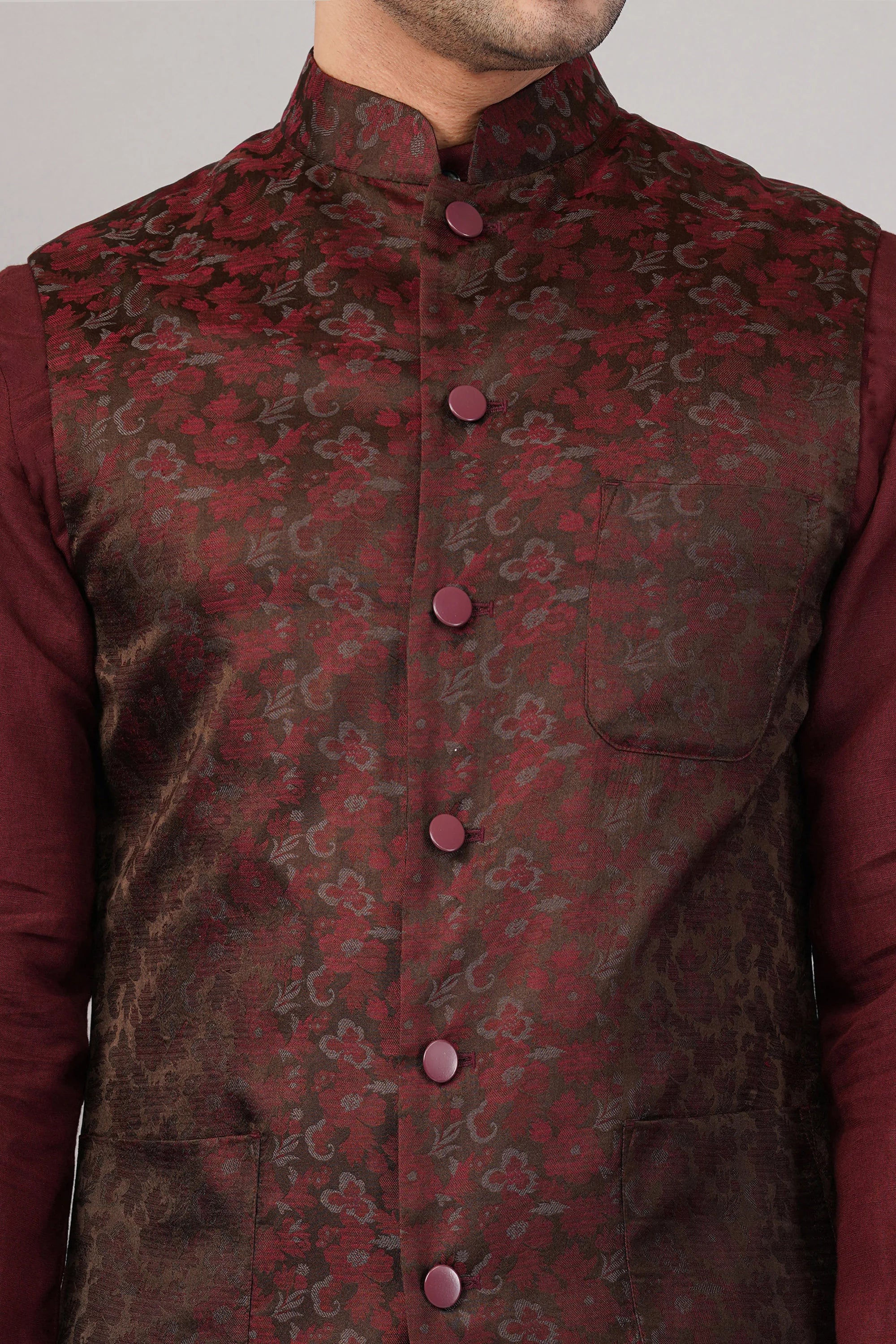 Tanchoi Floral Bundi Cherry