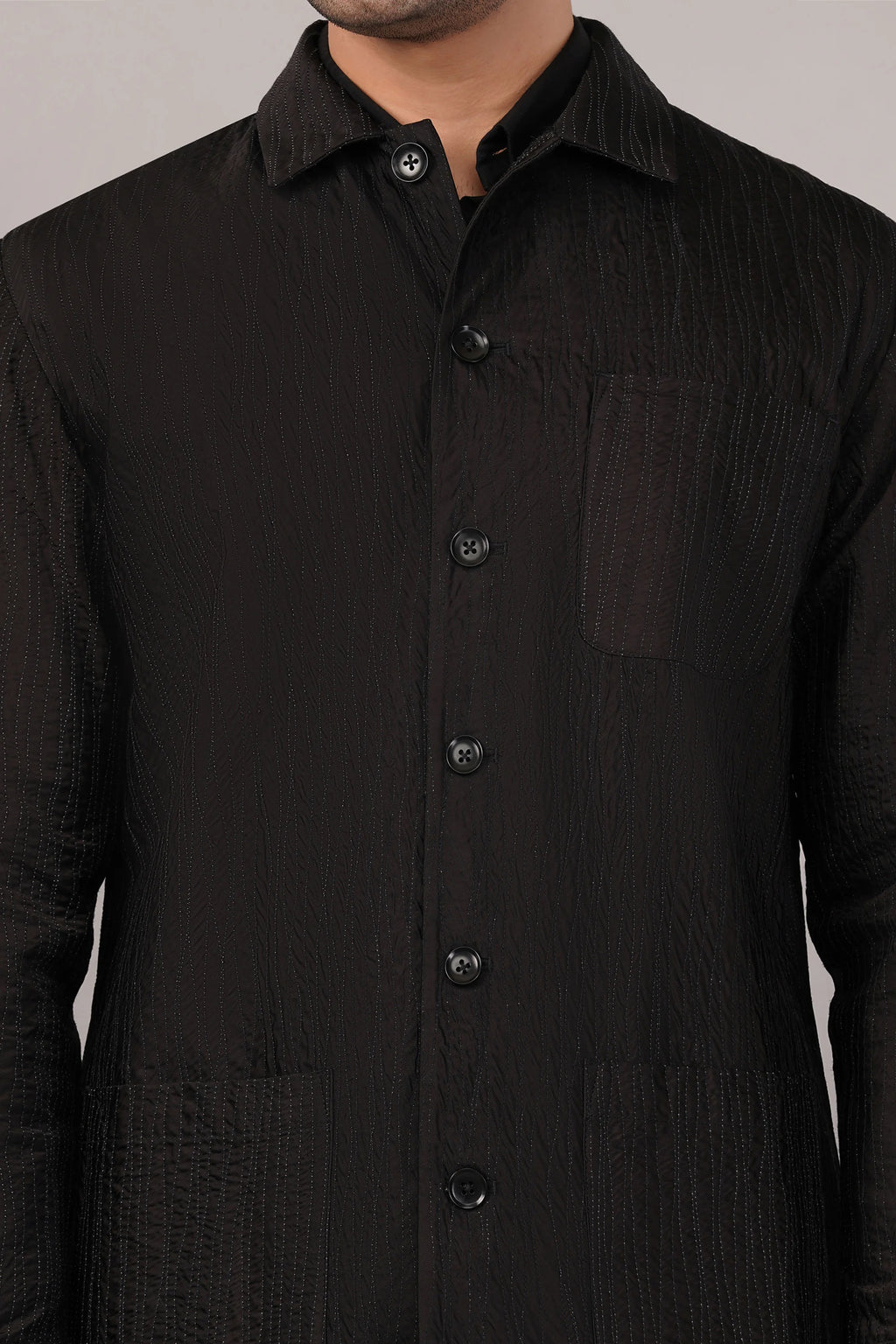 Crazy Quilt Jacket Black