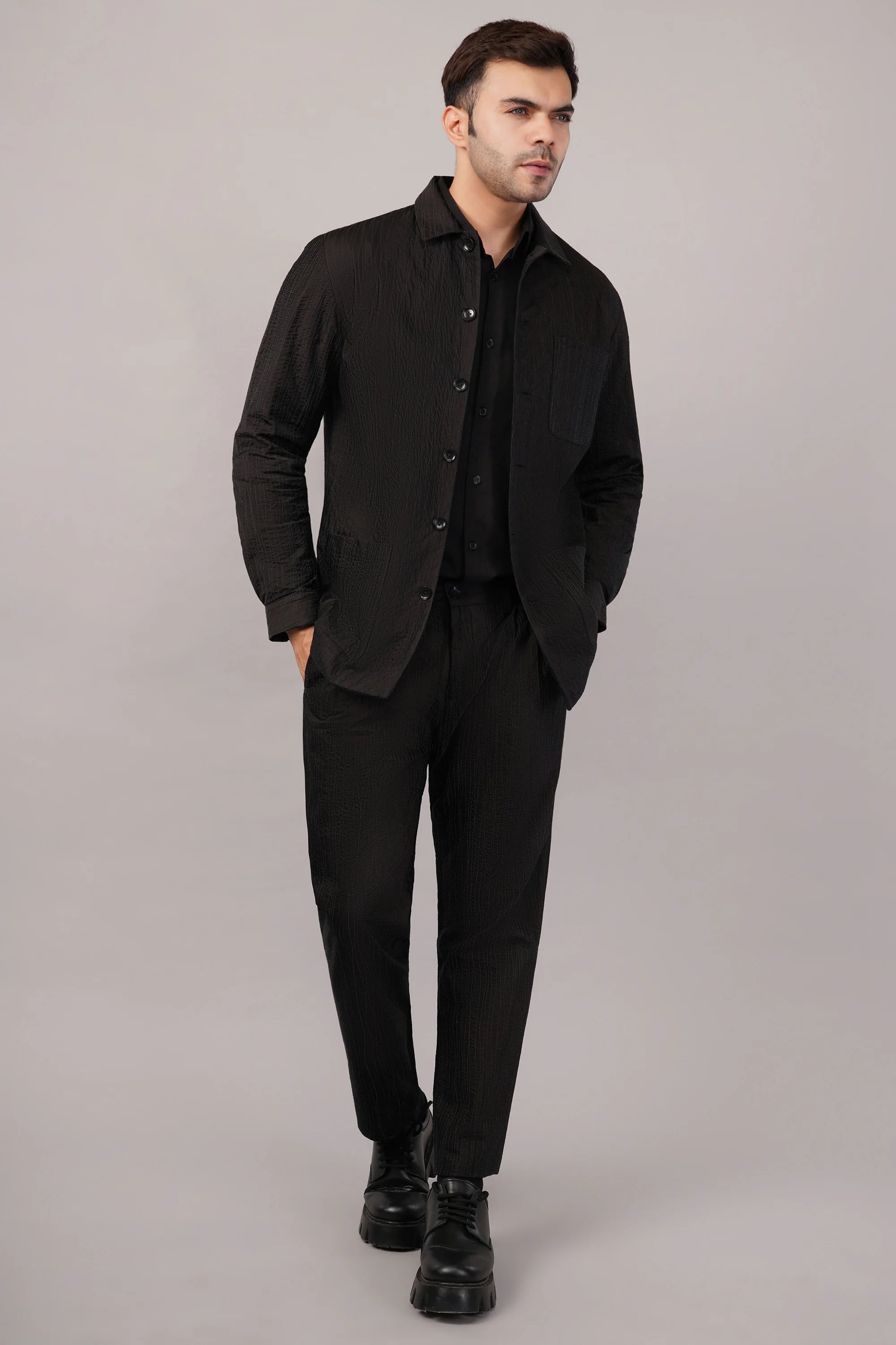 Crazy Quilt Jacket Black