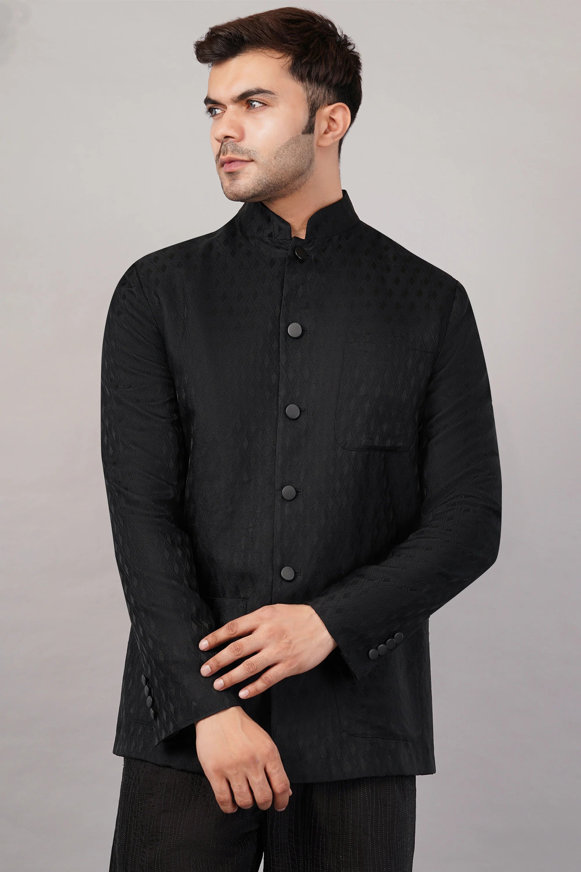 Tanchoi Jali Jacket Black