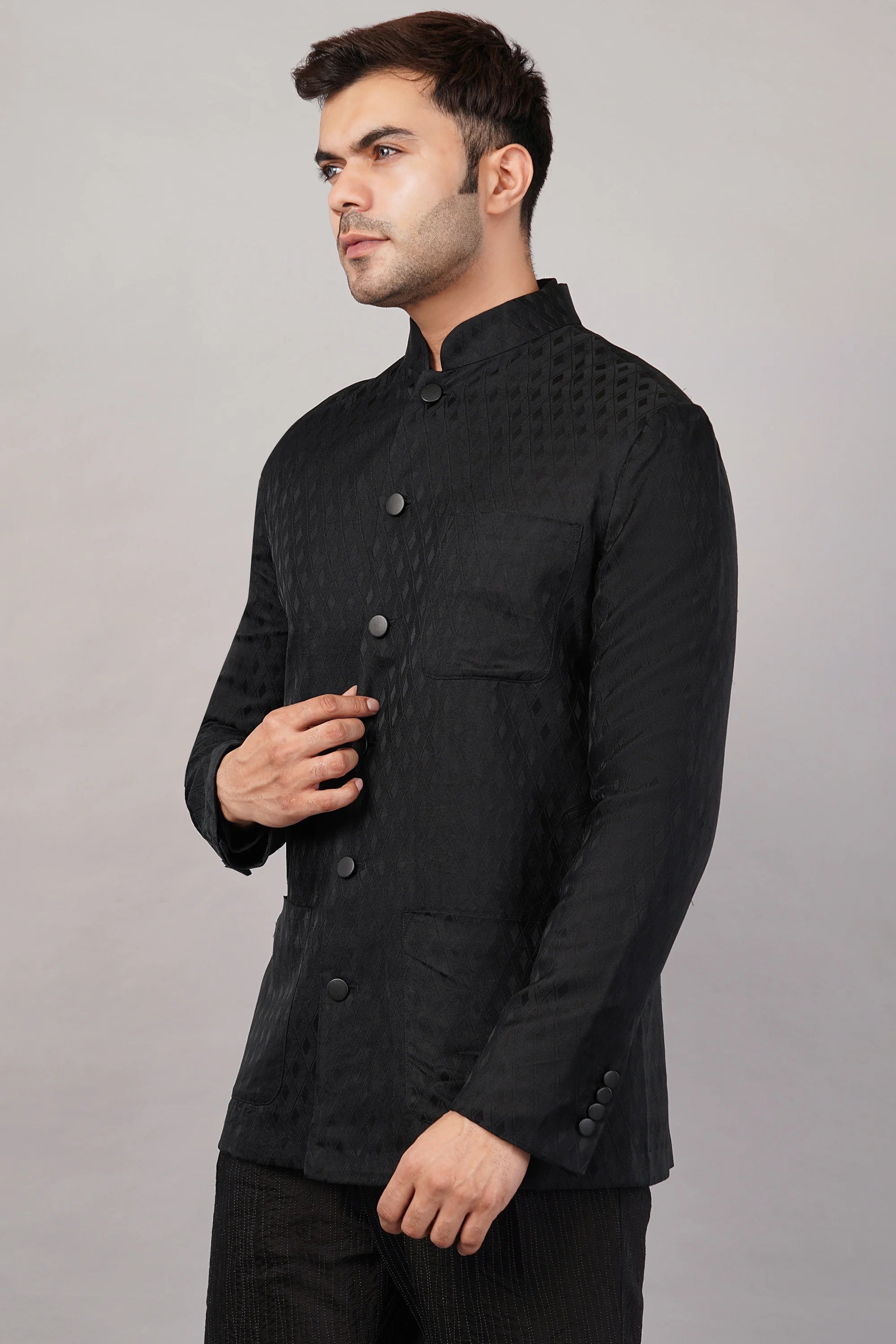 Tanchoi Jali Jacket Black