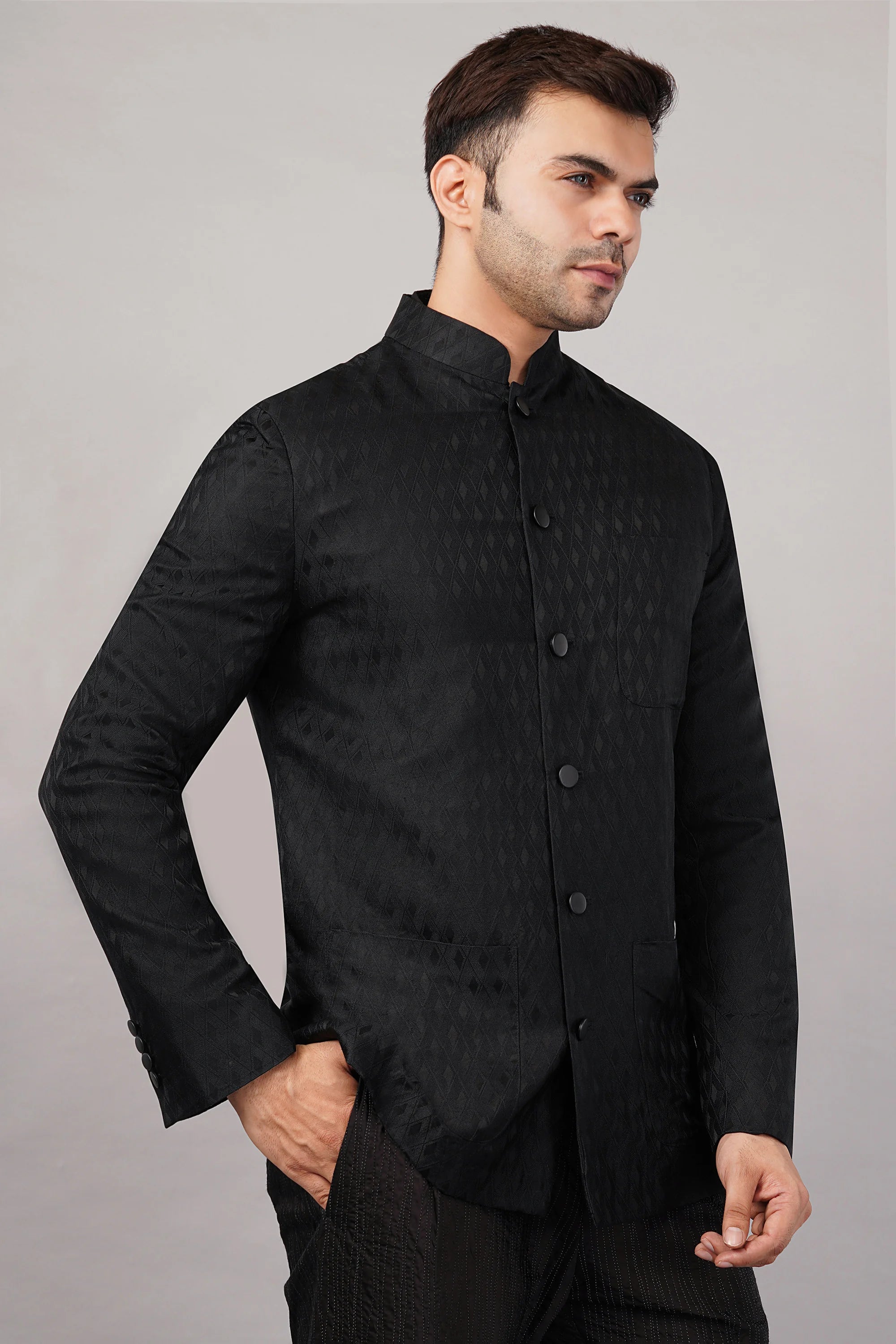 Tanchoi Jali Jacket Black