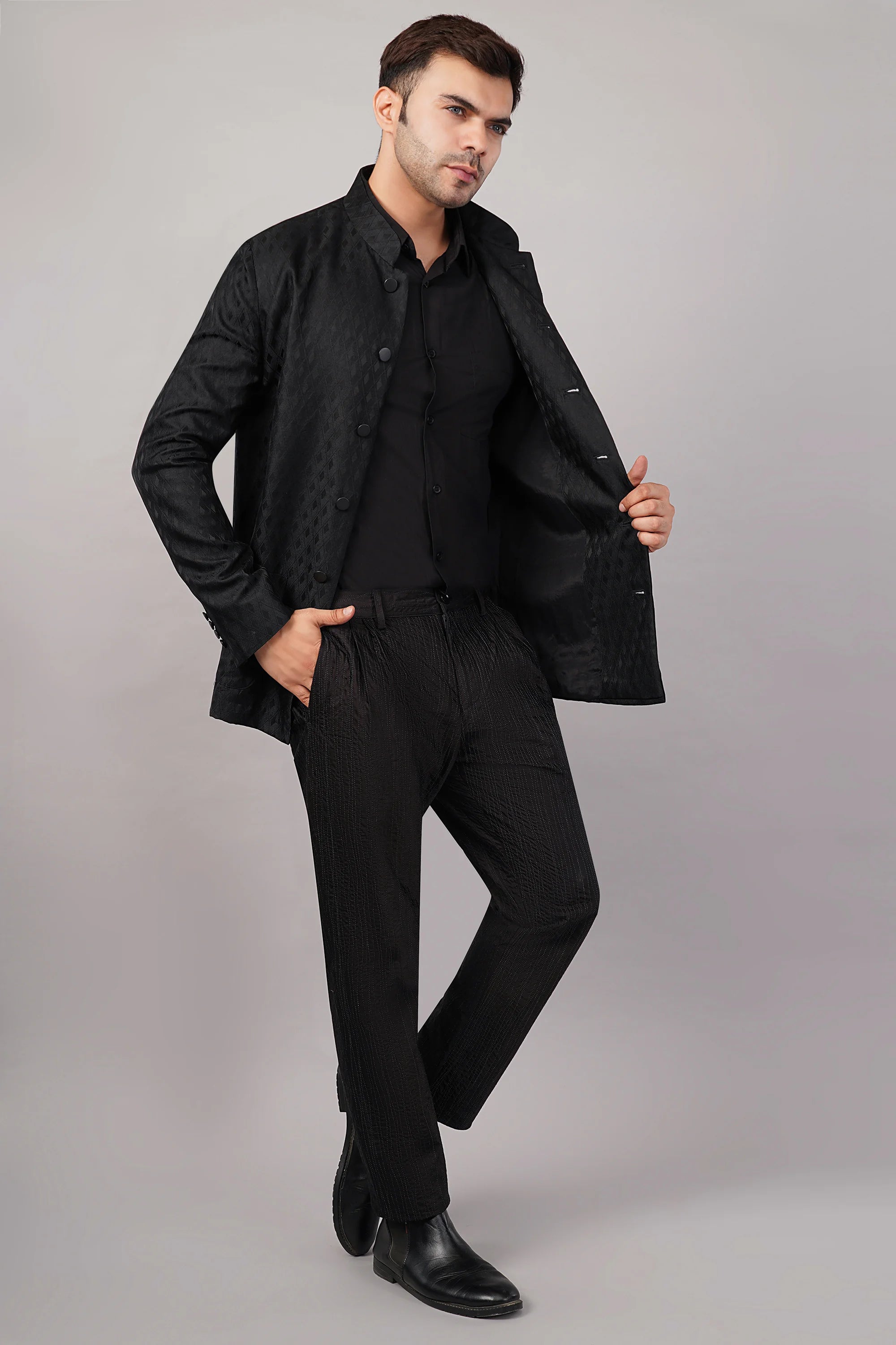 Tanchoi Jali Jacket Black