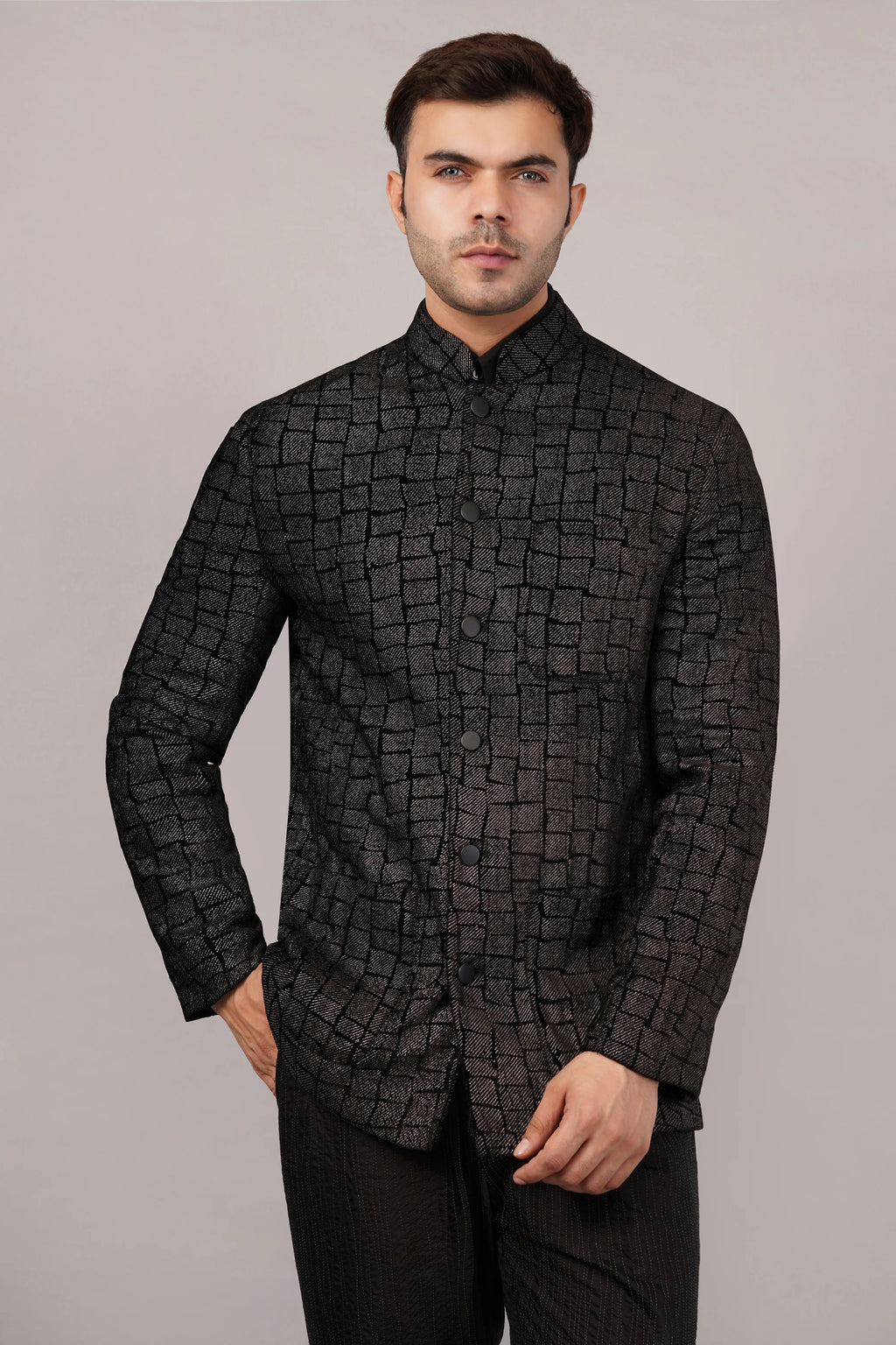 Velvet & Foil  Jacket Black