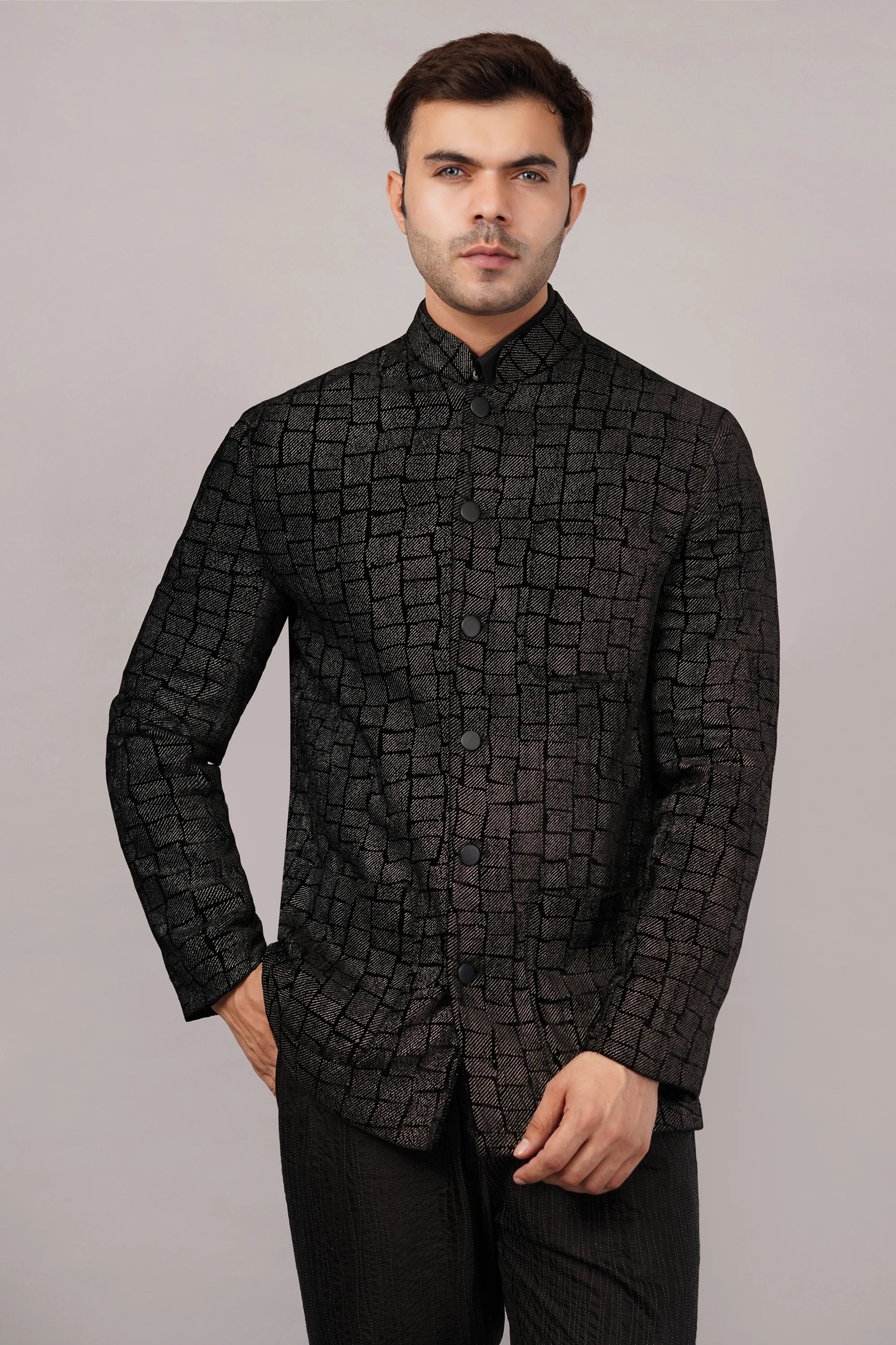 Velvet & Foil  Jacket Black