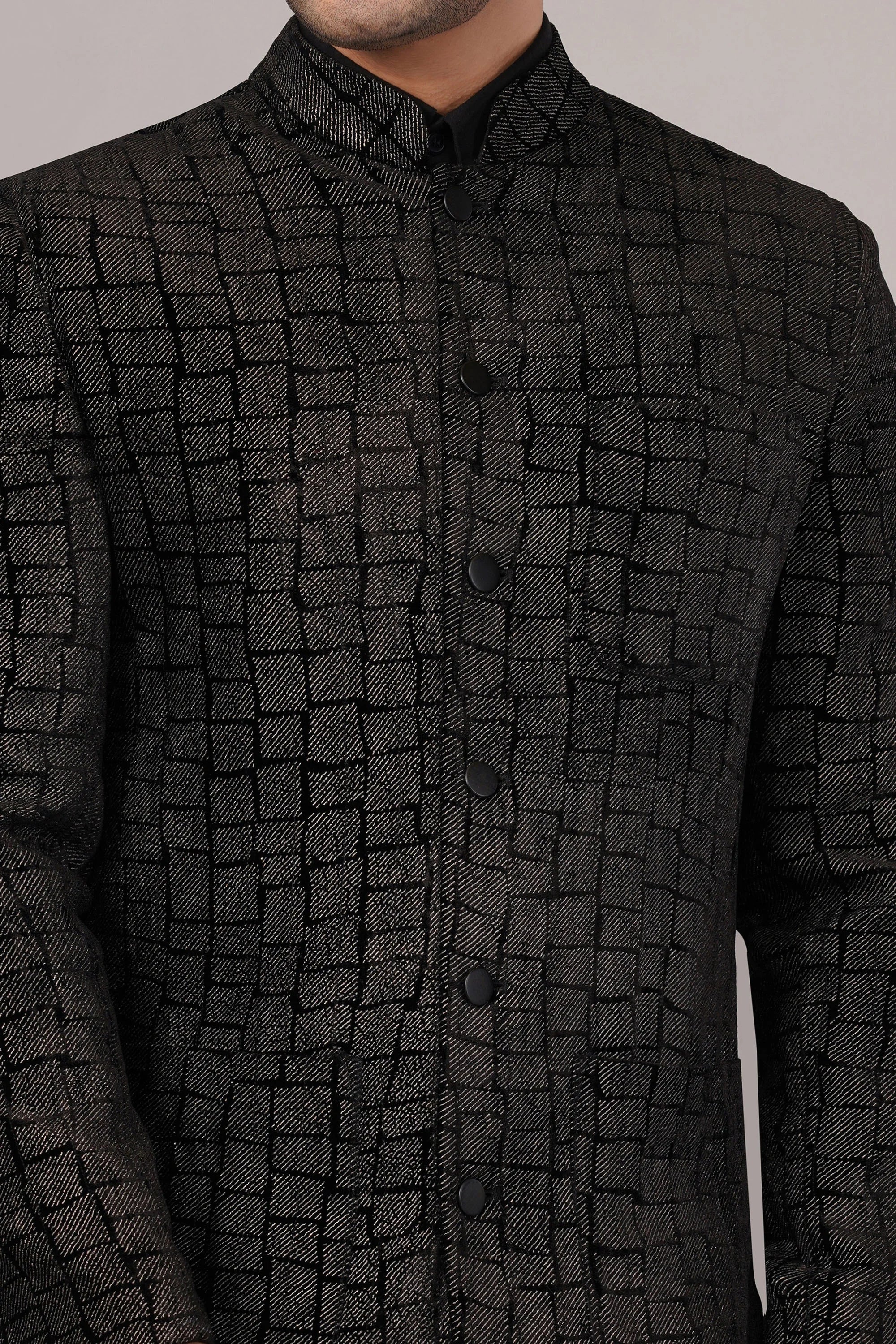 Velvet & Foil  Jacket Black