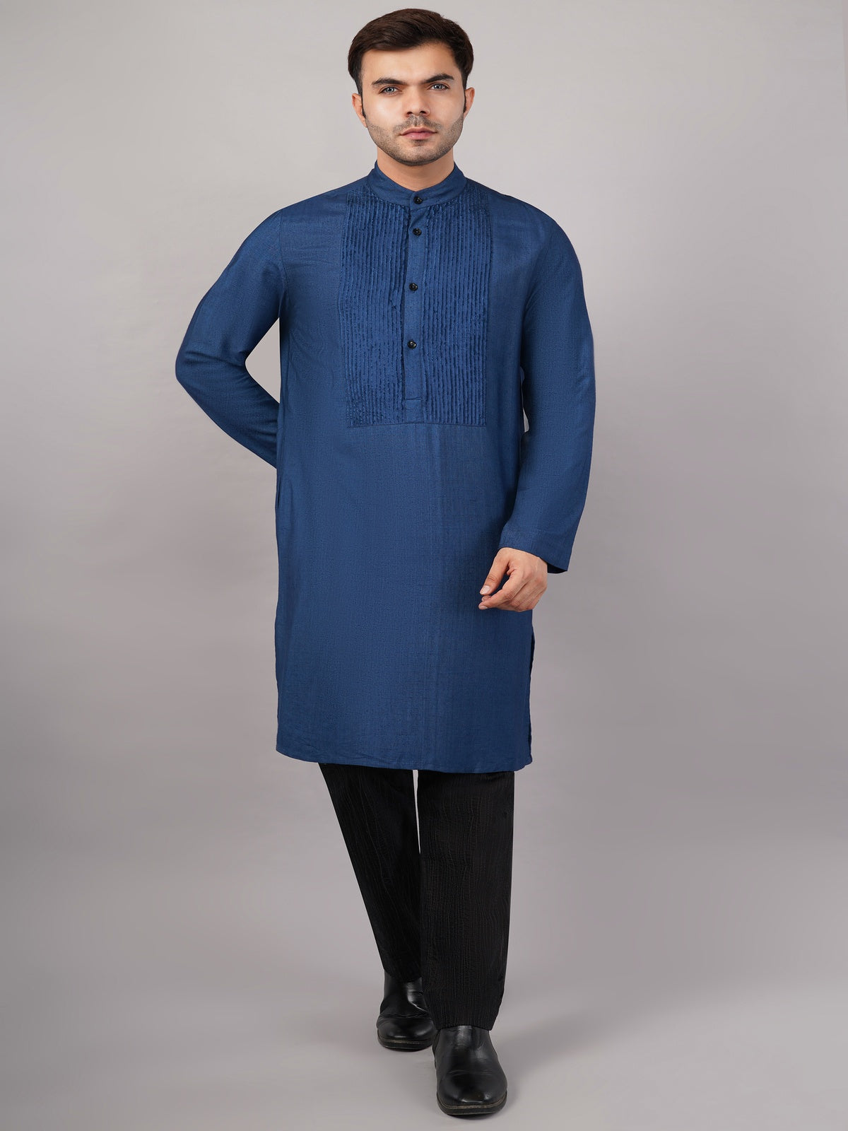 Silk Cutwork Yoke Kurta