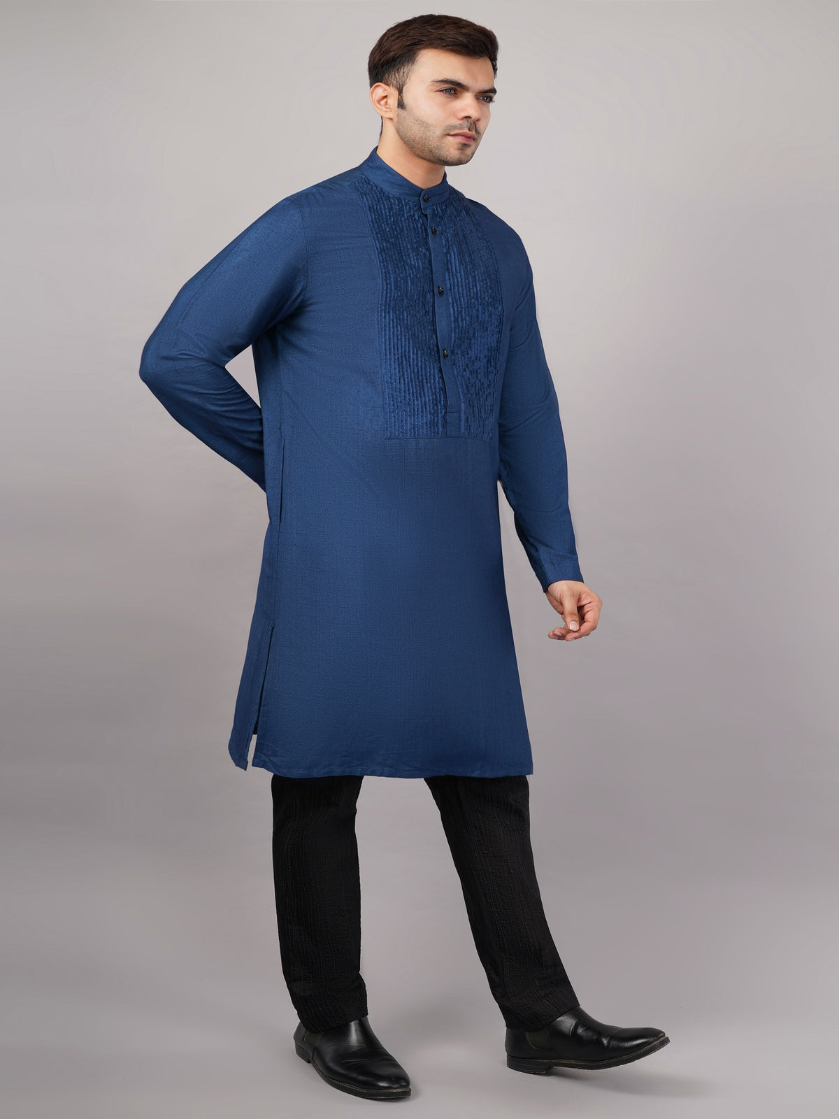 Silk Cutwork Yoke Kurta