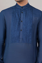 Silk Cutwork Yoke Kurta