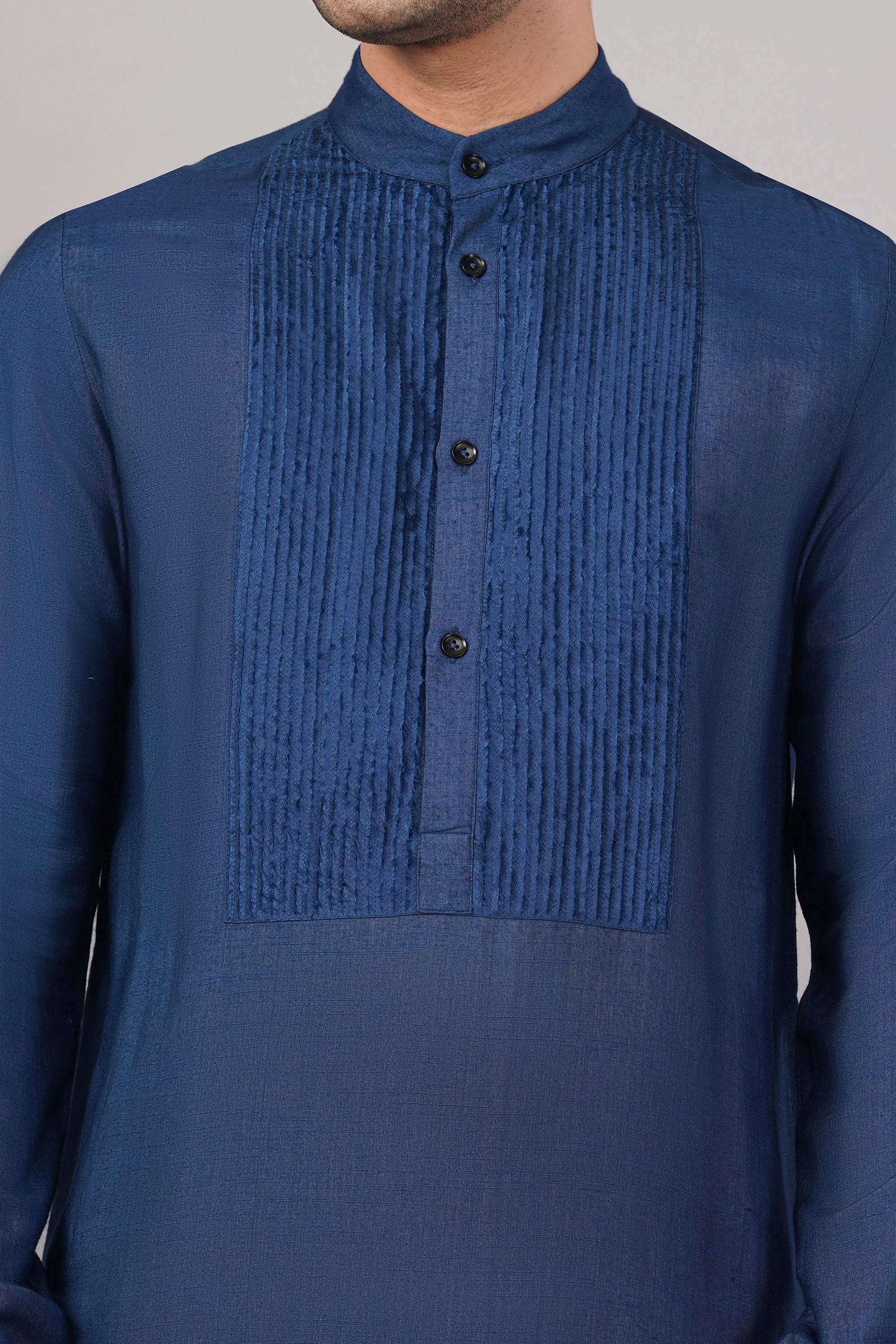 Silk Cutwork Yoke Kurta