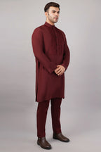 Silk Cutwork Yoke Kurta