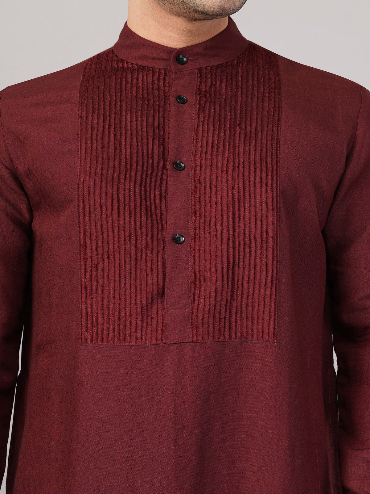 Silk Cutwork Yoke Kurta