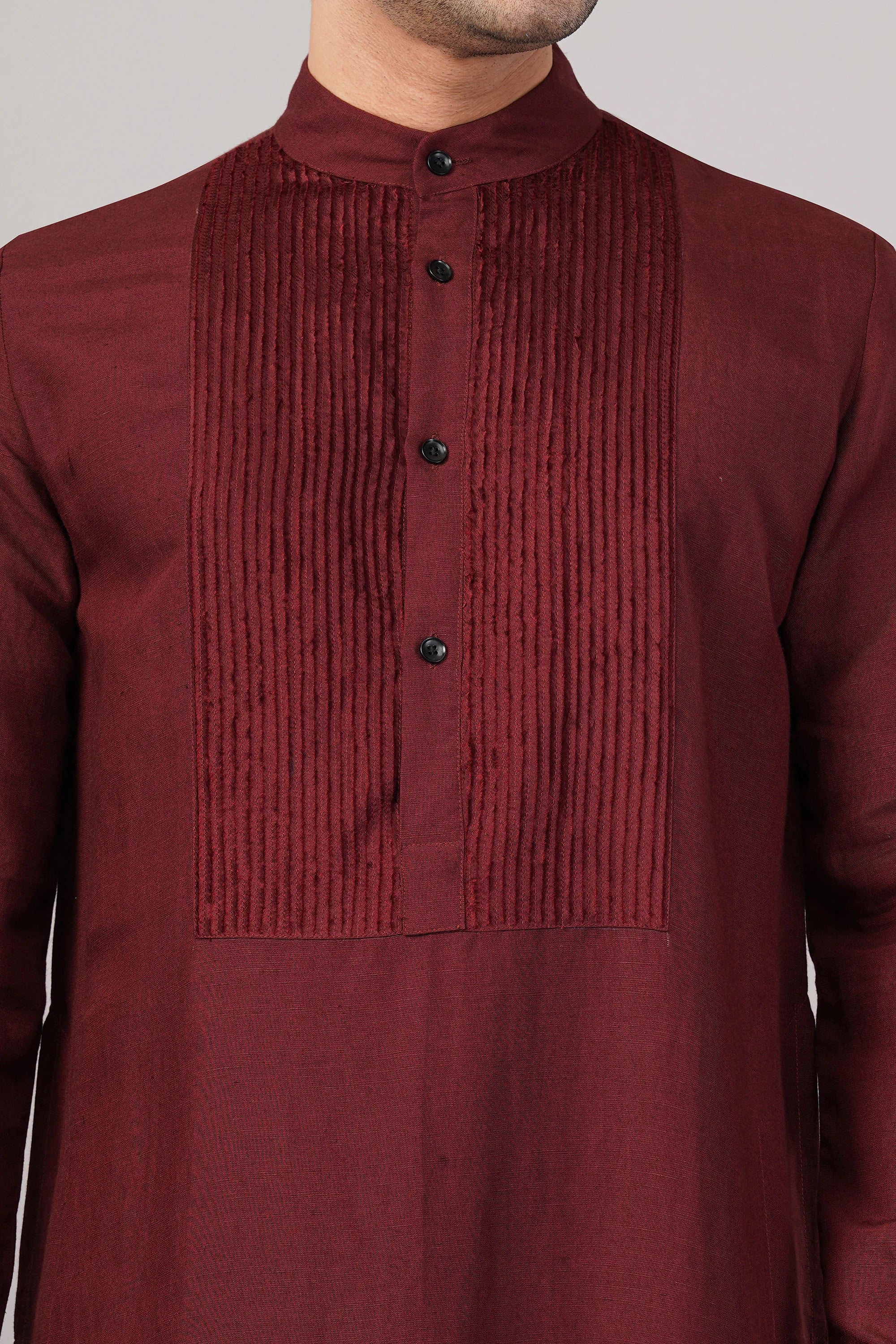 Silk Cutwork Yoke Kurta