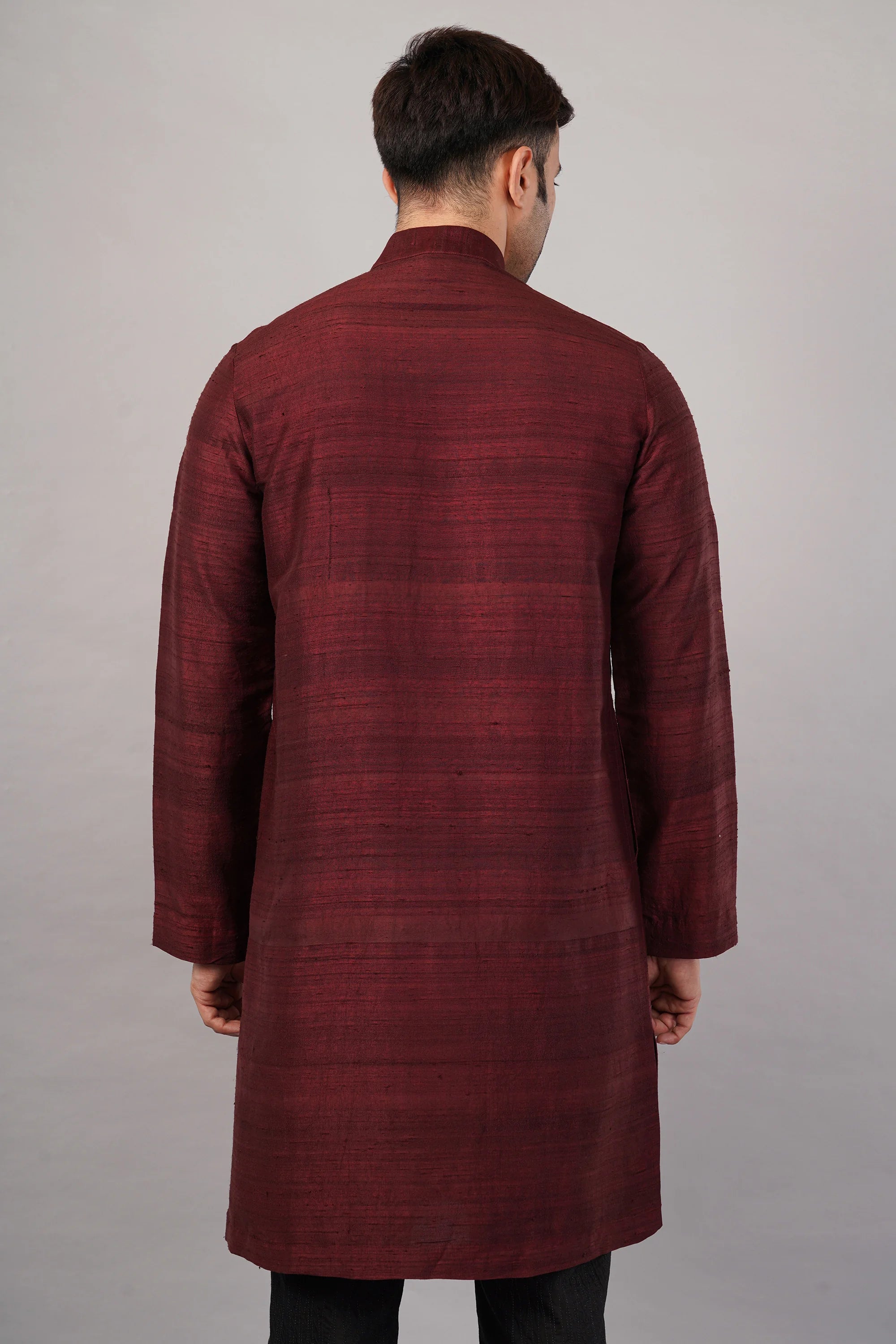 Sequin Dash Kurta Cherry