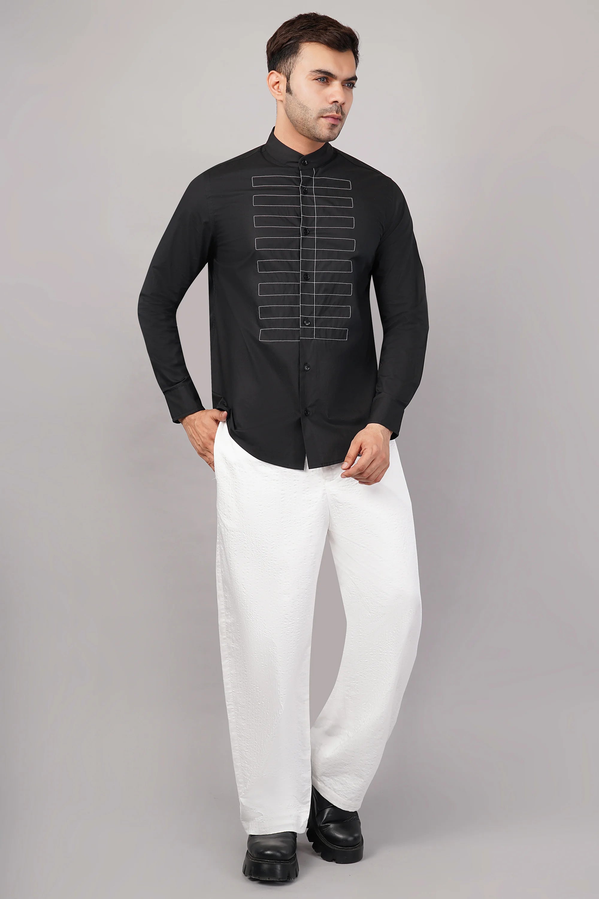 Dori Yoke Shirt Black