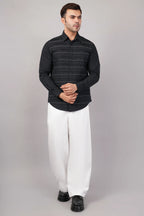 Pleated Stripes Shirt