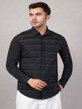 Pleated Stripes Shirt