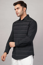 Pleated Stripes Shirt