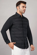 Pleated Stripes Shirt
