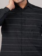 Pleated Stripes Shirt