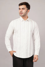 Pleated Stripes Shirt