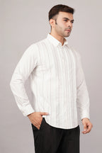 Pleated Stripes Shirt