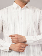 Pleated Stripes Shirt