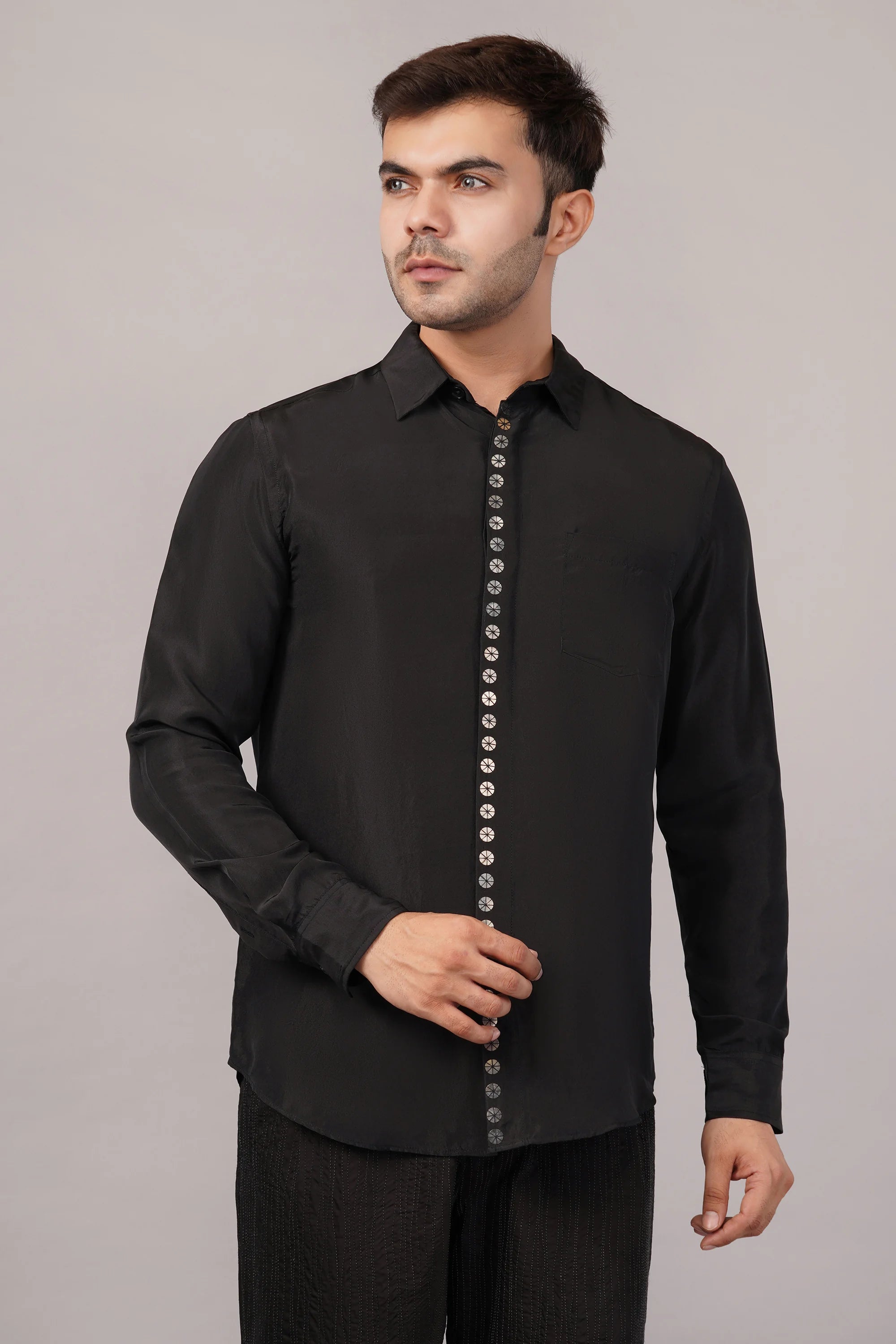 Metal Disk  Shirt Black