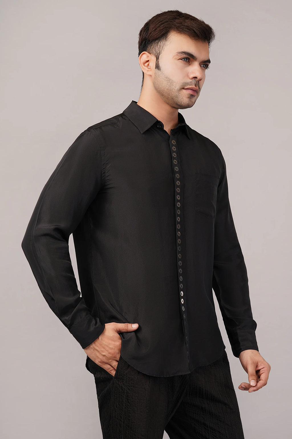 Metal Disk  Shirt Black