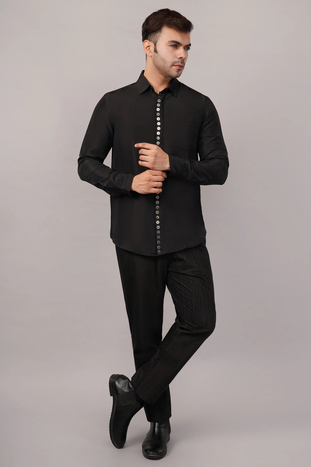 Metal Disk  Shirt Black