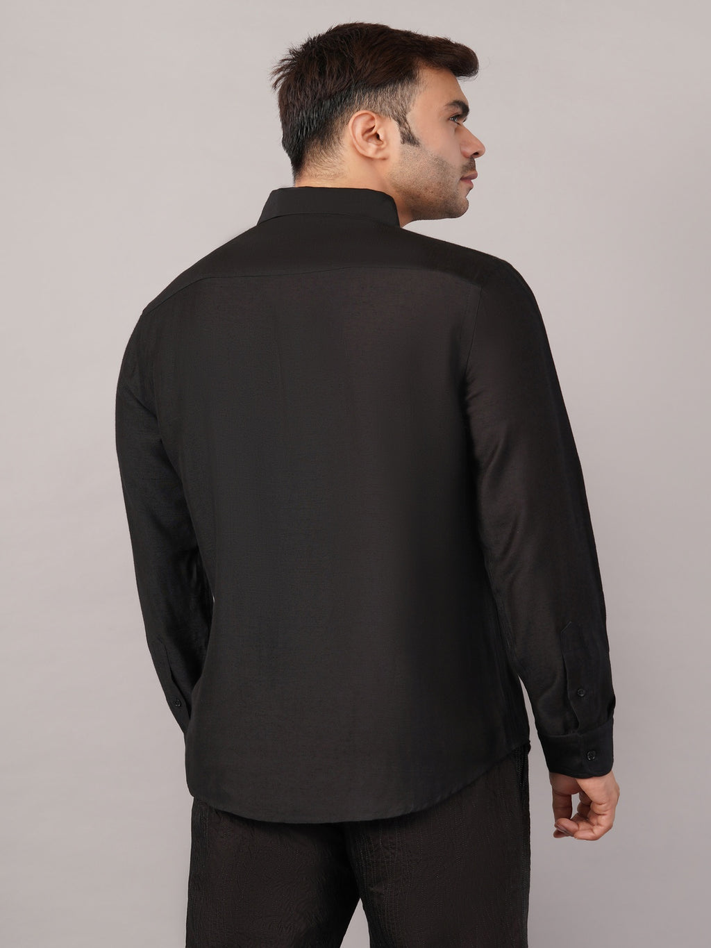 Foil Pintuck Shirt