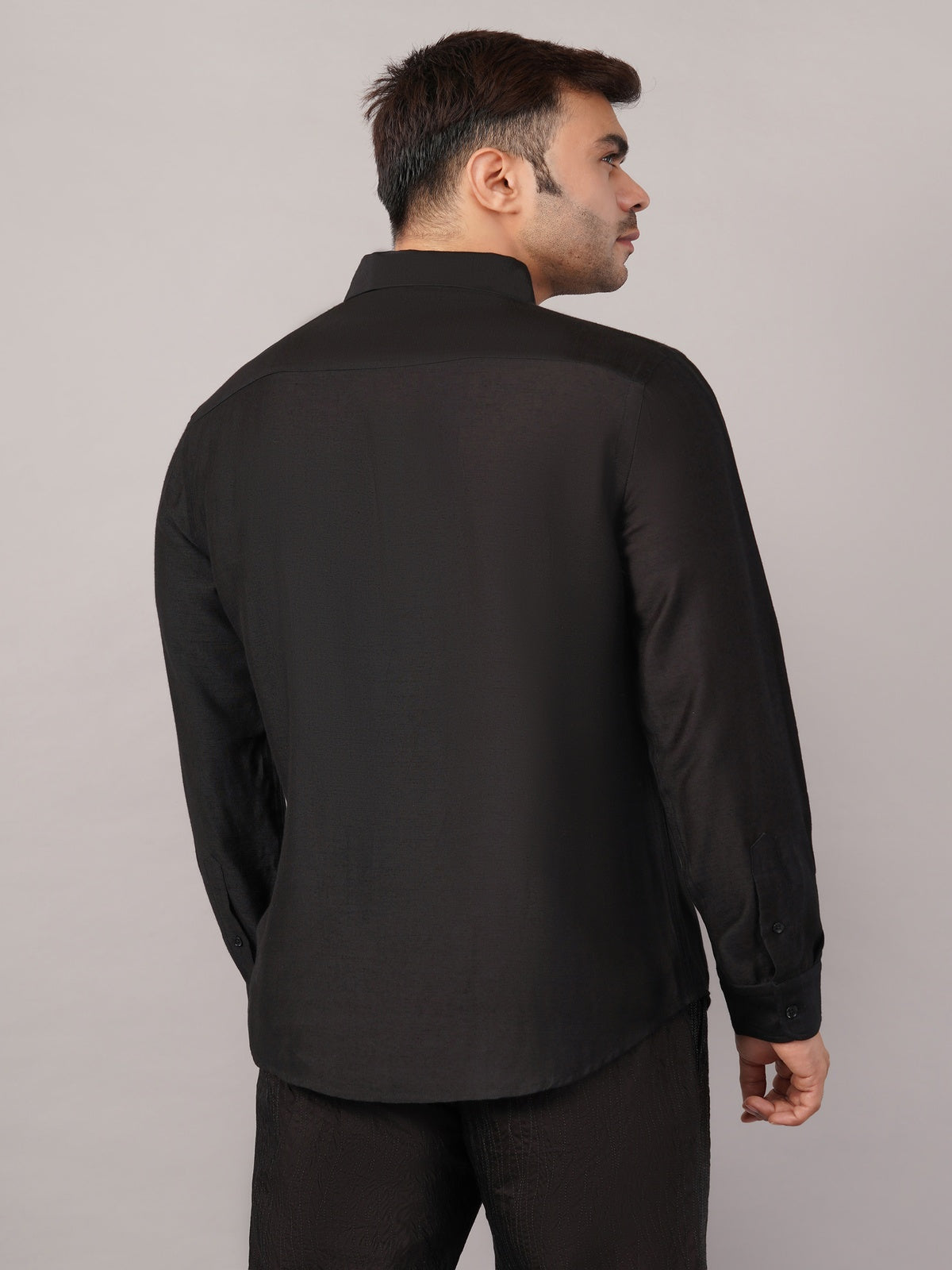 Foil Pintuck Shirt