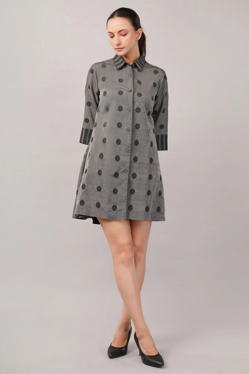Dot Cutwork Dress