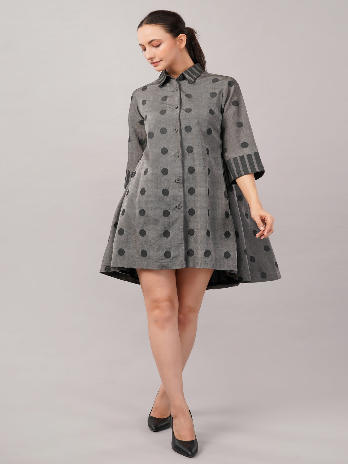 Dot Cutwork Dress