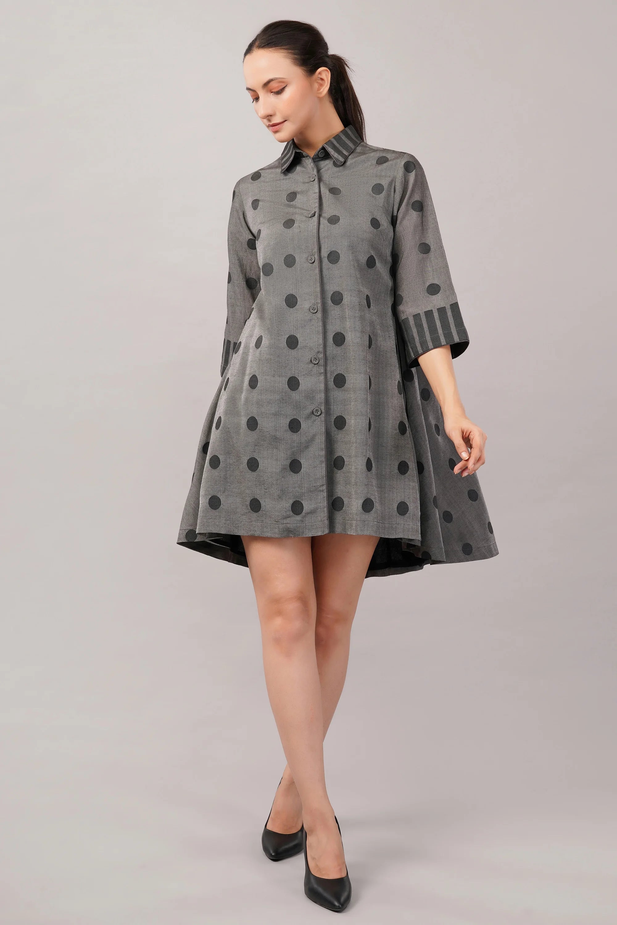 Dot Cutwork Dress
