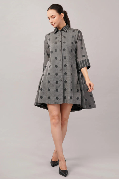 Dot Cutwork Dress