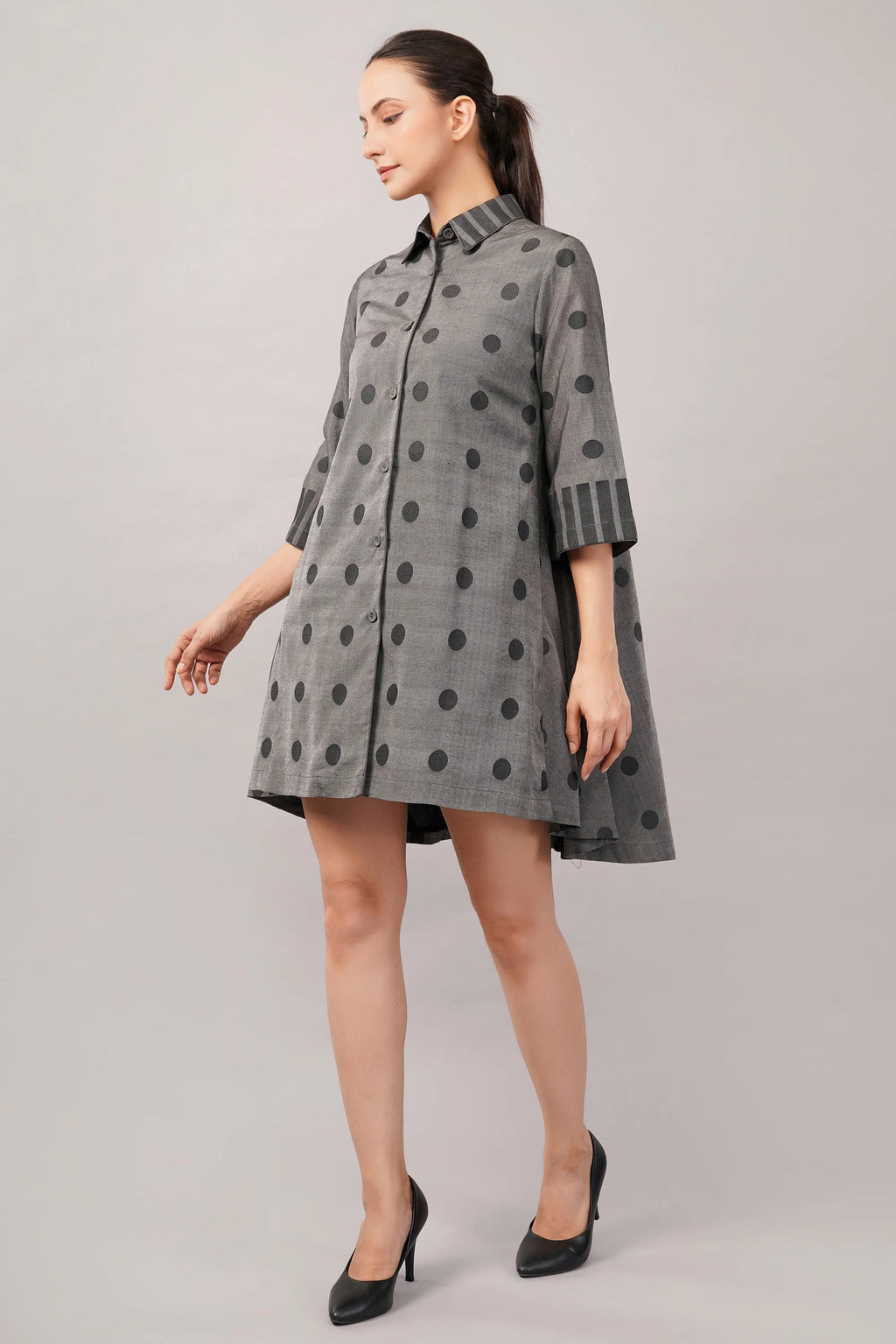 Dot Cutwork Dress