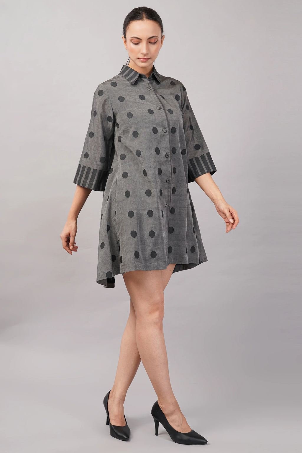 Dot Cutwork Dress